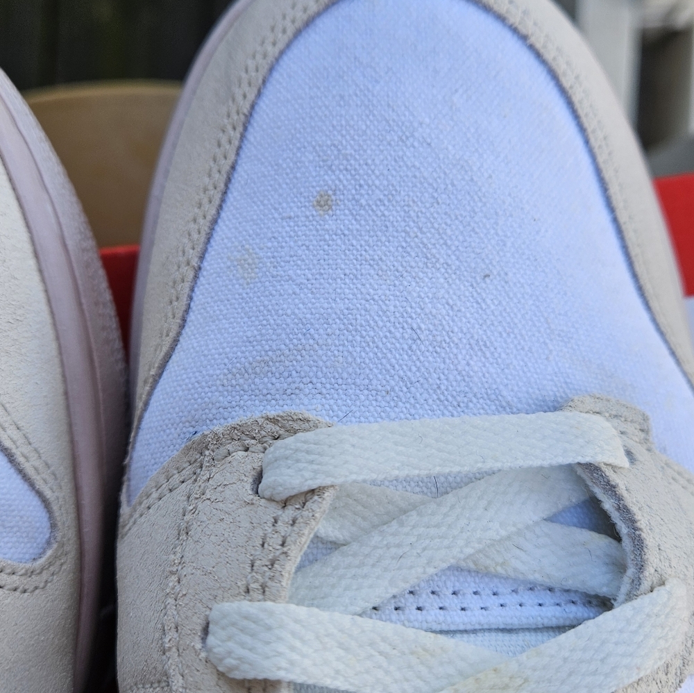Nike Dunk Hi Retro Form Embeded White and Tan High-Top Sneakers - Picture 9 of 11